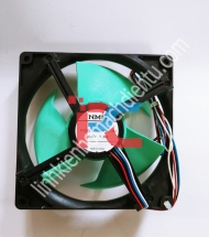 Quạt Tủ Lạnh Sharp Vuông 12.5cm 4 Dây 15Vdc ( cánh xanh )