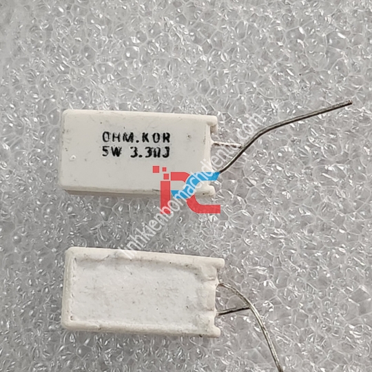 Điện trở R3.3Ω/5w sứ đứng