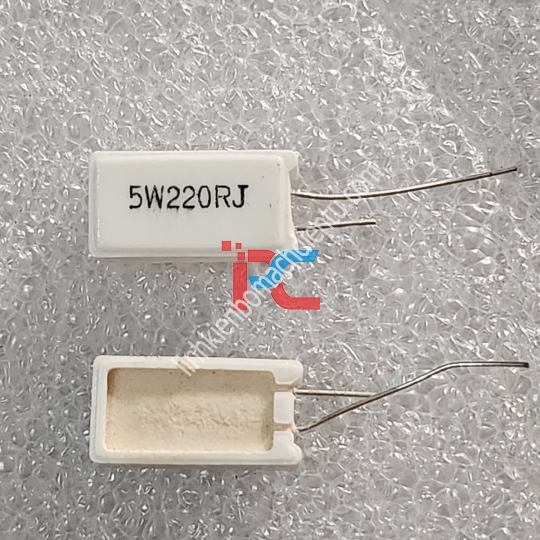 Điện trở  R220Ω/5w sứ đứng